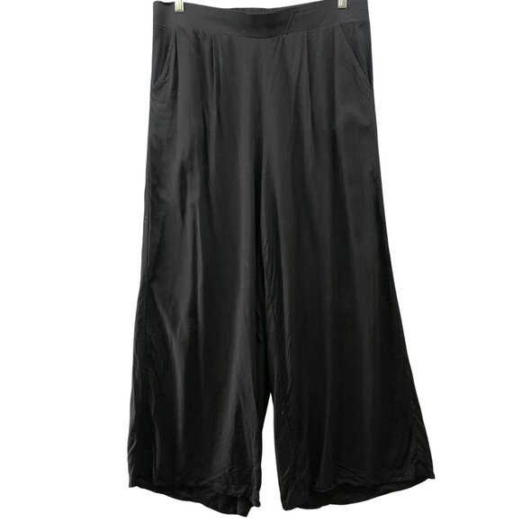 torrid Pants - Torrid Pull On Wide Leg Pant Womens 1X Black Lyocell Blend High Rise